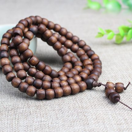 Black Eaglewood 108 Buddha Beads Necklace