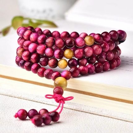 Genuine Rose Tiger Eye Mala Beads