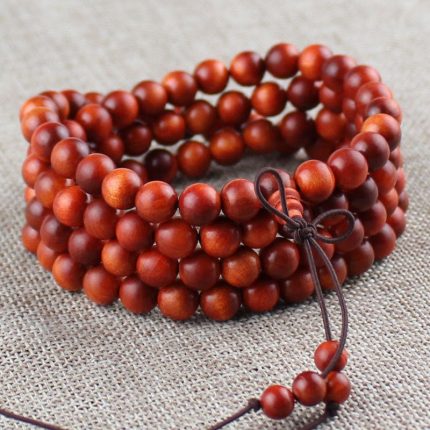 Indonesian Agathis Alba Buddha Beads Bracelet