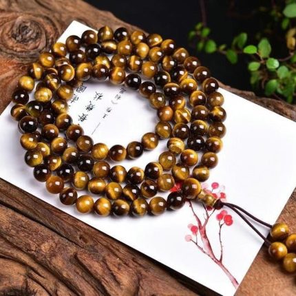 Natural Tiger Eye Mala Beads