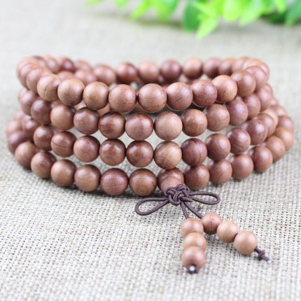 North American Red Cedar Buddhist Wooden Bead Bracelet
